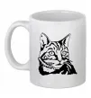 Чашка керамічна Просто кіт Білий фото