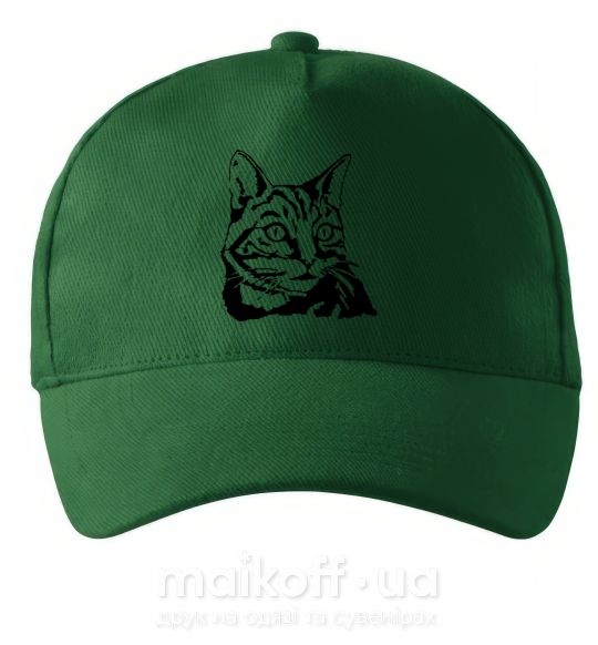 Кепка Просто кот Темно-зеленый фото