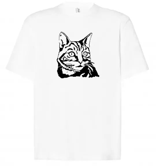 Футболка Оверсайз Просто кіт Білий фото