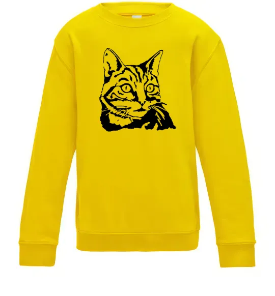 Детский Свитшот Просто кіт Солнечно желтый фото