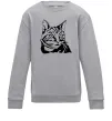 Детский Свитшот Просто кіт Серый меланж фото