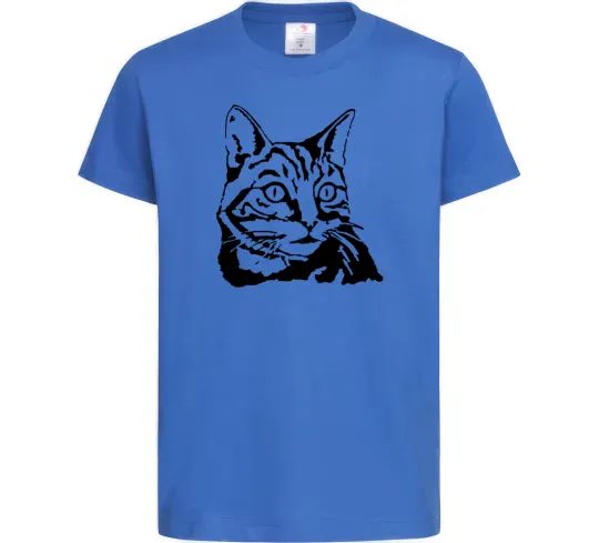 Дитяча футболка Просто кіт Яскраво-синій фото