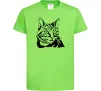 Дитяча футболка Просто кіт Лаймовий фото