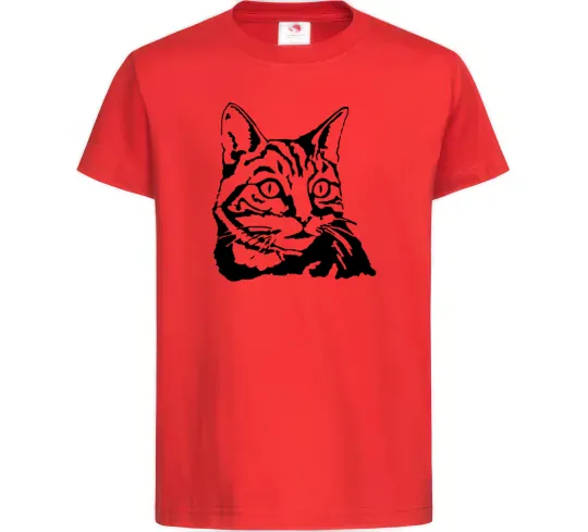 Дитяча футболка Просто кіт Червоний фото