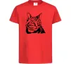 Дитяча футболка Просто кіт Червоний фото