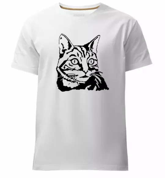 Чоловіча преміум футболка Просто кіт Білий фото