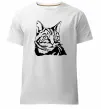 Чоловіча преміум футболка Просто кіт Білий фото