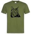 Чоловіча футболка Просто кіт Оливковий Чоловіча футболка Просто кіт Оливковий фото