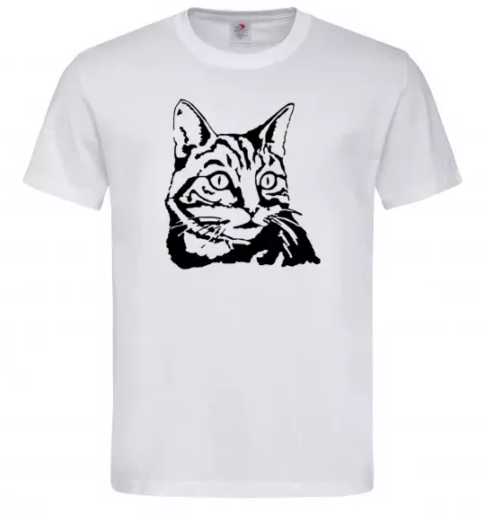Чоловіча футболка Просто кіт Білий фото