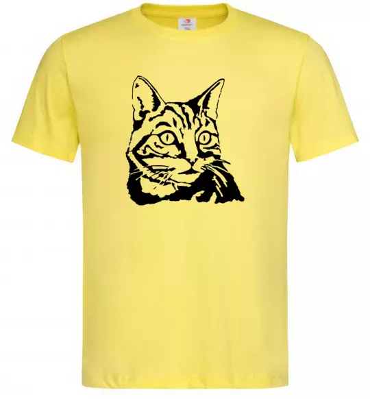 Чоловіча футболка Просто кіт Лимонний фото