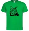 Чоловіча футболка Просто кіт Зелений Чоловіча футболка Просто кіт Зелений фото