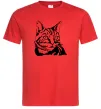Чоловіча футболка Просто кіт Червоний Чоловіча футболка Просто кіт Червоний фото