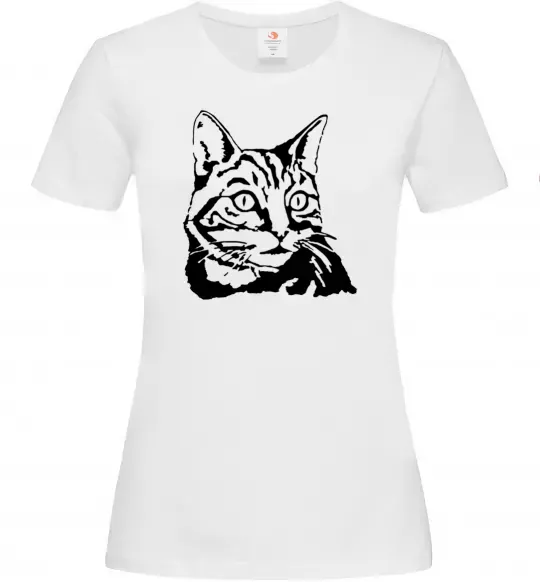 Женская футболка Просто кіт Белый фото