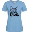 Женская футболка Просто кіт Голубой Женская футболка Просто кіт Голубой фото