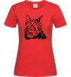 Женская футболка Просто кіт Красный Женская футболка Просто кіт Красный фото