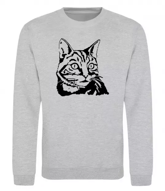 Світшот Просто кіт Сірий меланж фото