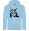 Женская толстовка (худи) Просто кіт Голубой Женская толстовка (худи) Просто кіт Голубой фото