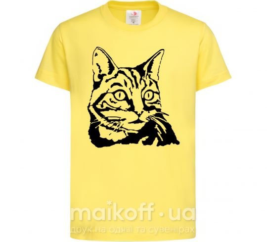 Дитяча футболка Просто кот Лимонний фото