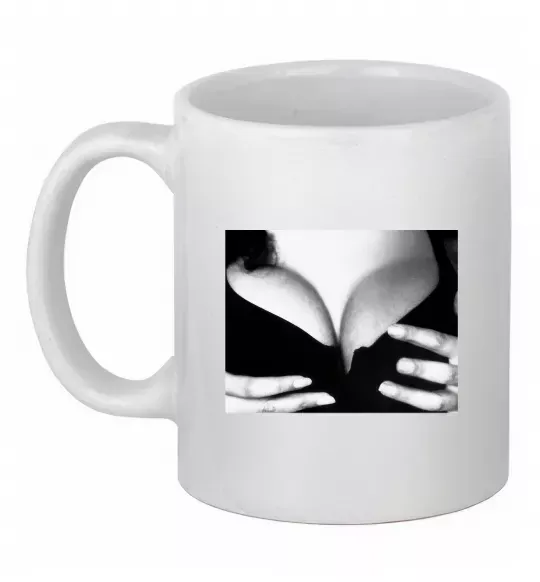 Чашка керамічна Груди Моніки Белуччі Білий фото