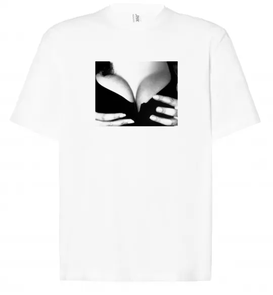 Футболка Оверсайз Груди Моніки Белуччі Білий фото