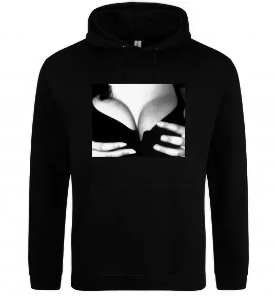 Женская толстовка (худи) Груди Моніки Белуччі Черный фото