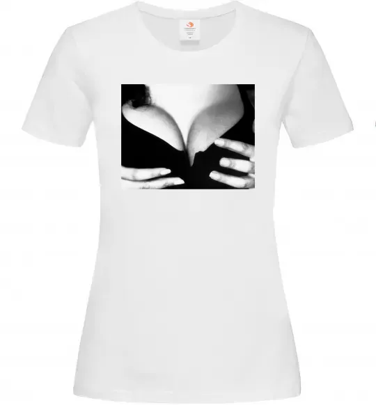 Жіноча футболка Груди Моніки Белуччі Білий фото
