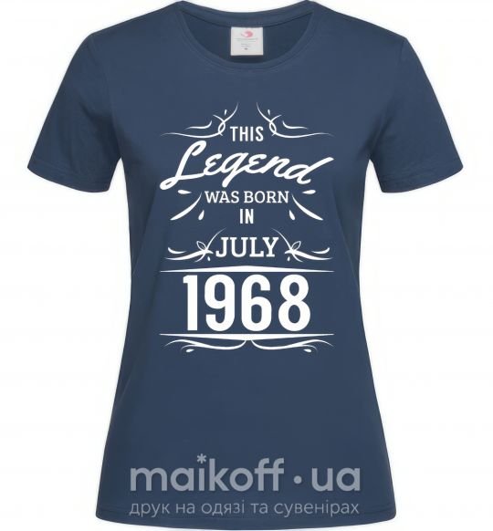 Жіноча футболка This legend was born in july Темно-синій фото