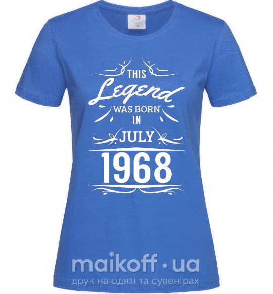 Жіноча футболка This legend was born in july Яскраво-синій фото