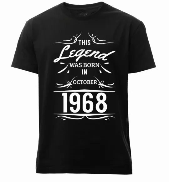 Мужская премиум футболка This legend was born in october Черный фото