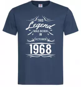 Мужская футболка This legend was born in october Темно-синий фото