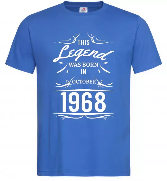 Мужская футболка This legend was born in october Ярко-синий фото