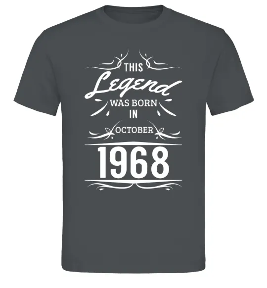 Мужская футболка This legend was born in october Графит фото