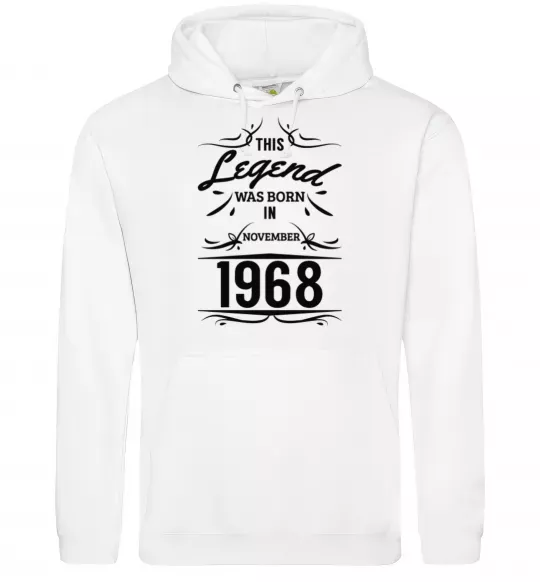 Жіноча толстовка (худі) This legend was born in november Білий фото