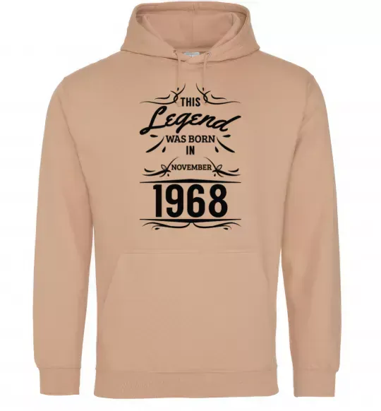 Жіноча толстовка (худі) This legend was born in november Пісочний фото