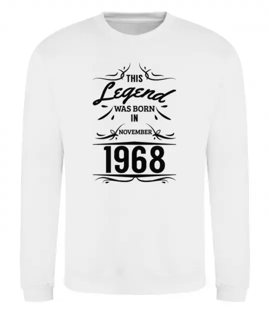 Світшот This legend was born in november Білий фото