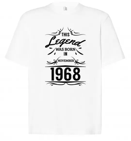 Футболка Оверсайз This legend was born in november Белый фото