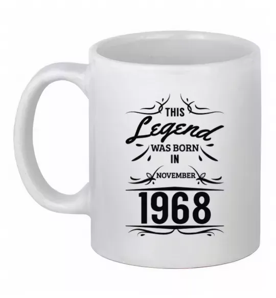 Чашка керамічна This legend was born in november Білий фото