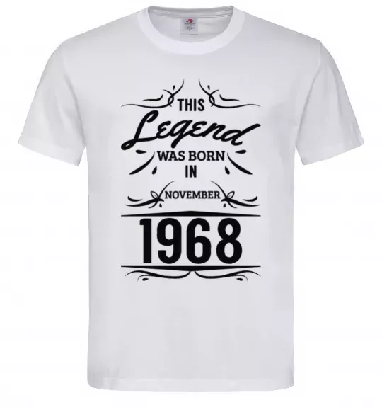 Мужская футболка This legend was born in november Белый фото