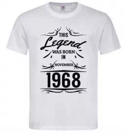 Мужская футболка This legend was born in november Белый фото