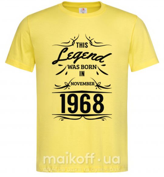 Мужская футболка This legend was born in november Лимонный фото