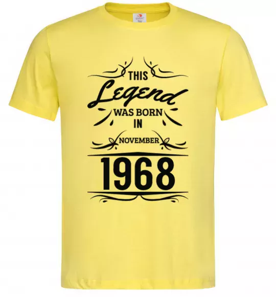 Мужская футболка This legend was born in november Лимонный фото