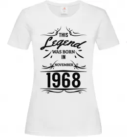 Женская футболка This legend was born in november Белый фото