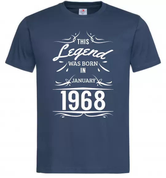 Чоловіча футболка This legend was born in january Темно-синій фото