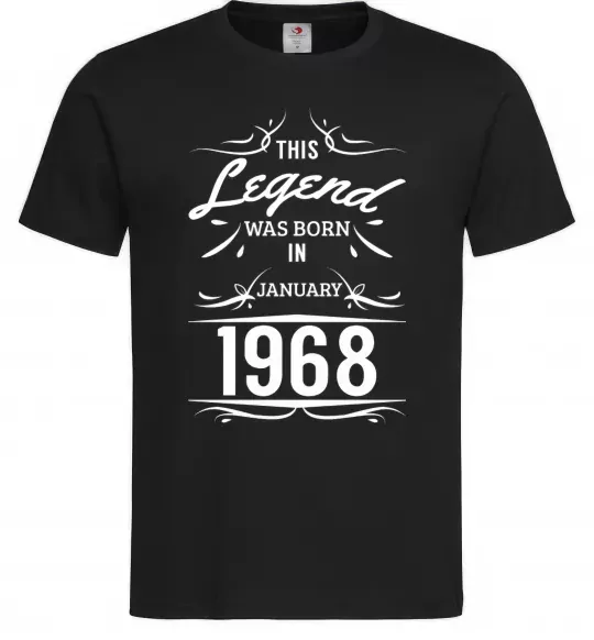 Чоловіча футболка This legend was born in january Чорний фото