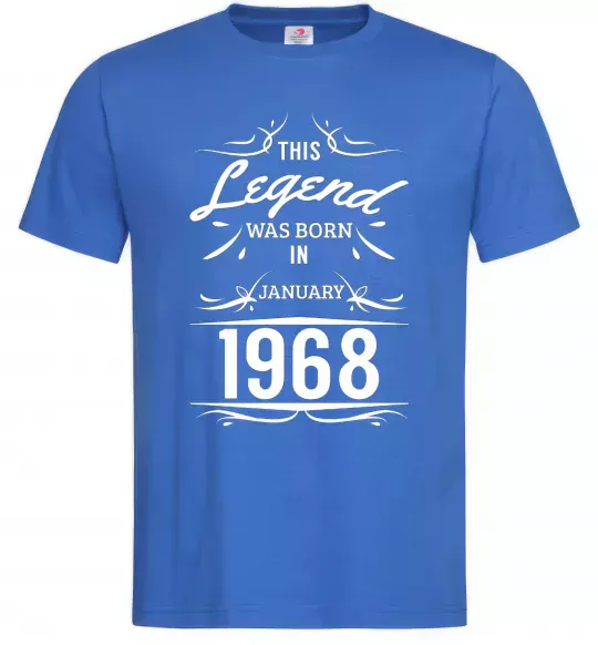 Чоловіча футболка This legend was born in january Яскраво-синій фото