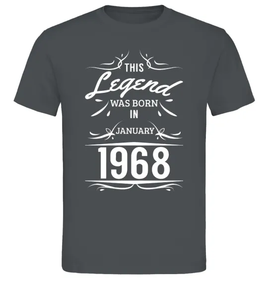 Чоловіча футболка This legend was born in january Графіт фото