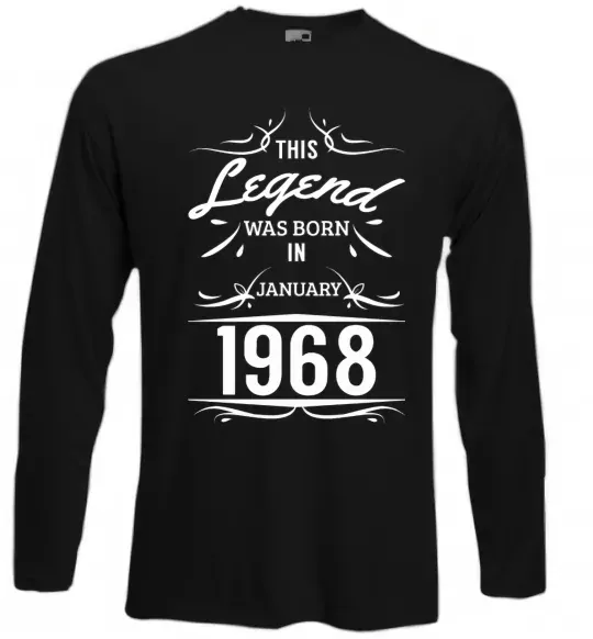 Лонгслив This legend was born in january Черный фото