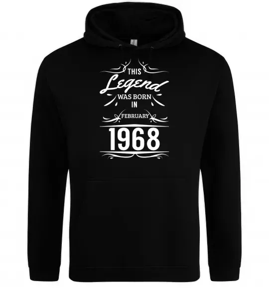 Чоловіча толстовка (худі) This legend was born in february Чорний фото