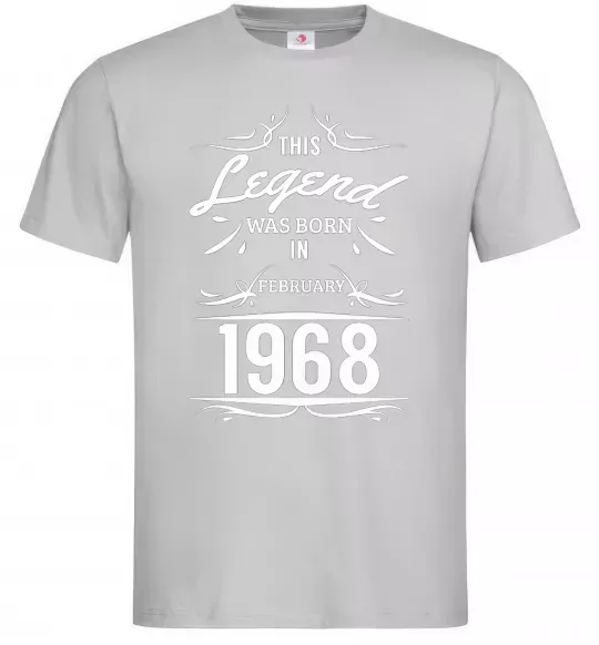 Чоловіча футболка This legend was born in february Сірий фото