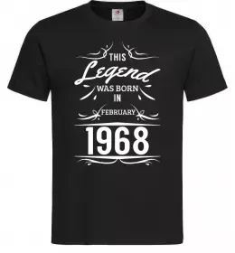 Мужская футболка This legend was born in february Черный фото